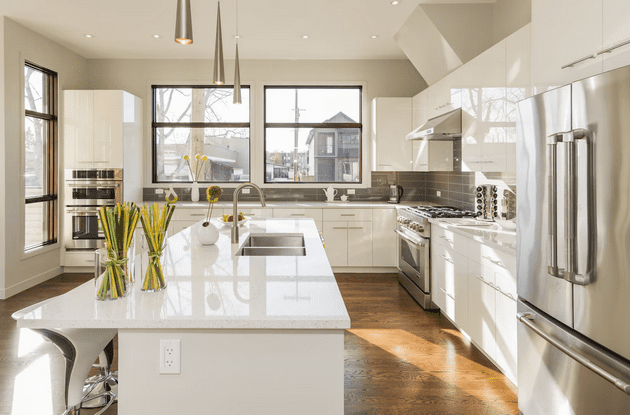 Beautiful shot of a modern house kitchen